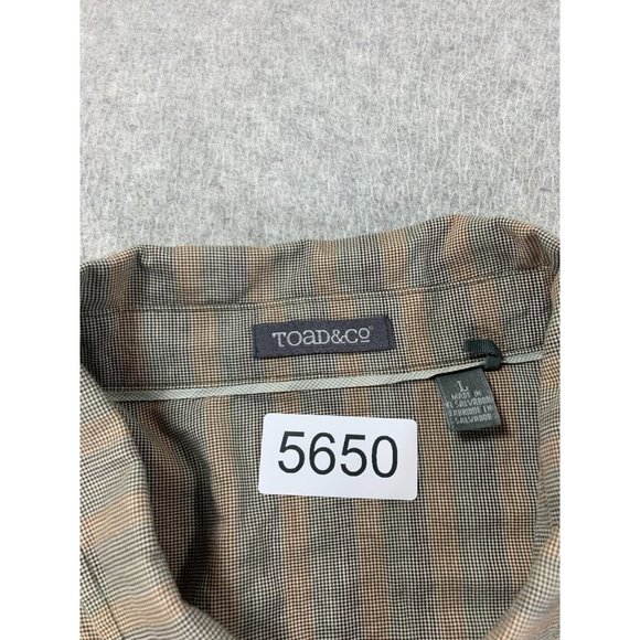 Toad & Co‎ Long Sleeve Button Down Shirt (Men's Large) Tan - Picture 11 of 11